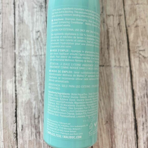 Malibu C Unisex Shampoo For Blondes Enhancing Size 9 NEW - Picture 6 of 8